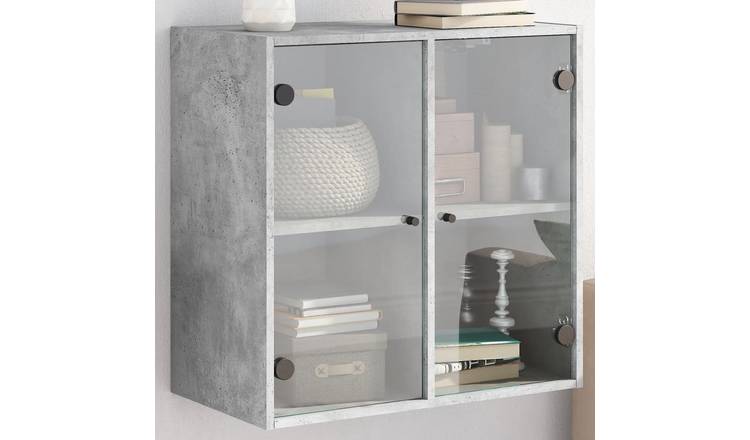 Walplus Engineered Wood Wall Cabinet - Granite Grey - 68 x 37 x 68.5 cm