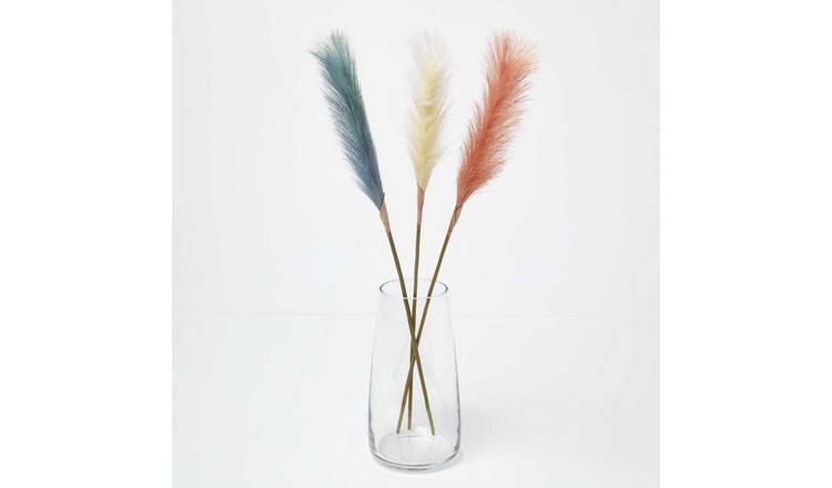Homescapes Silk-like Polyester Pampas Grass Artificial Flowers - Multicoloured