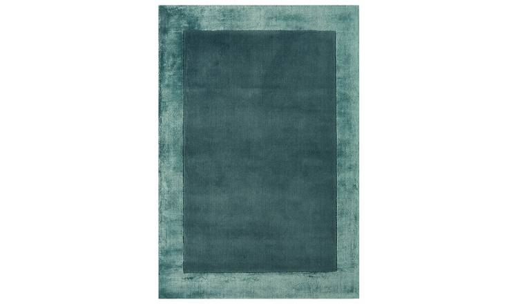 Mega Flooring Blue Handmade Bordered Rug - 120 x 170cm