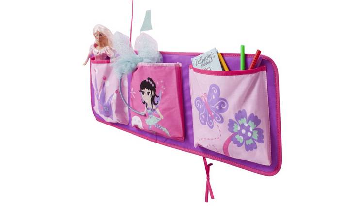 Noa & Nani Kids Bed Tidy Pocket Organiser in Fairies Design - Pink