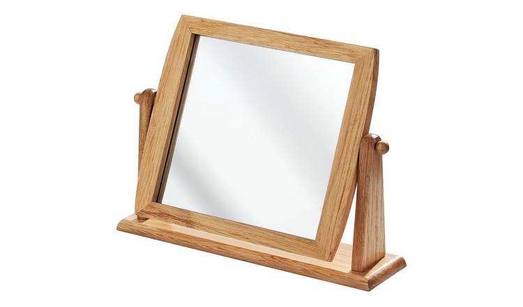 Orsina Wooden Frame Swivel Mirror – Natural