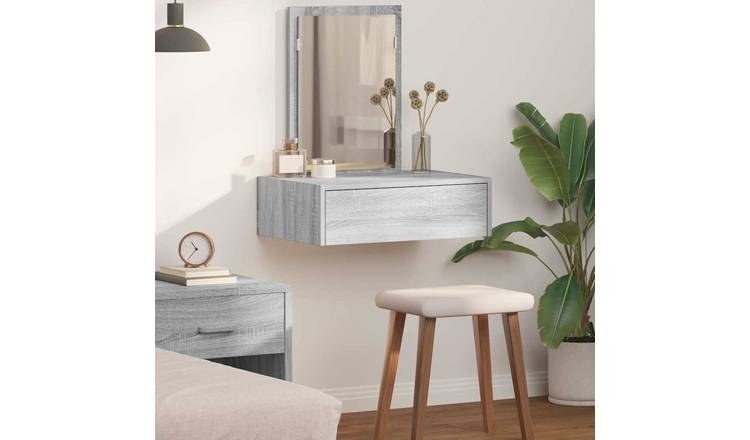 Walplus 1 Drawer Engineered Wood Dressing Table - Grey - 60 x 40 x 70 cm