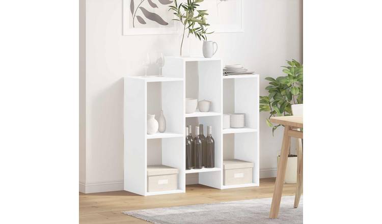 Walplus 3 Shelf Sideboard - White - 90 x 30 x 90 cm