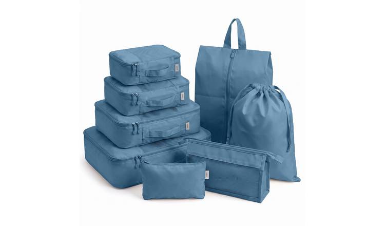 Lugg 8 Piece Compression Packing Cube Set - Slate Blue