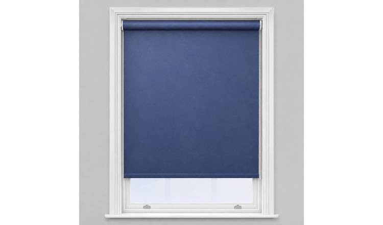 New Edge Blinds Navy Blue Water Resistant Blackout Roller Blinds - 50cm x 160cm