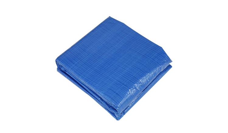 Dellonda Round Swimming Pool Cover with Rope Ties - 15ft