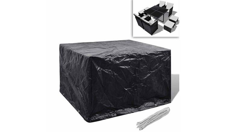 Walplus Aluminium Garden Furniture Cover - Black - 113 x 113 x 73 cm