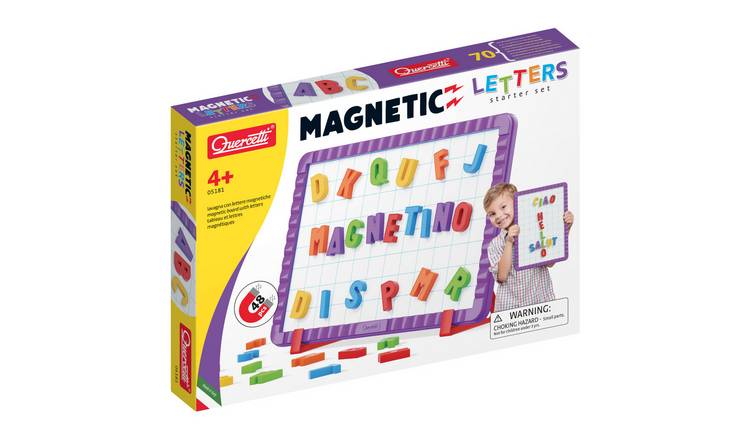 Quercetti 48 Pieces Magnetic Letters Starter Set - Age 3+
