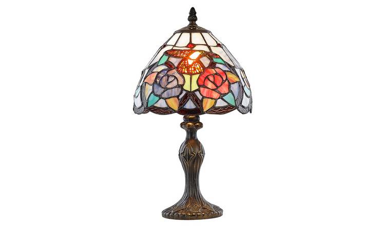 Happy Homewares Multicoloured Humming Bird Tiffany Table Lamp - 22cm