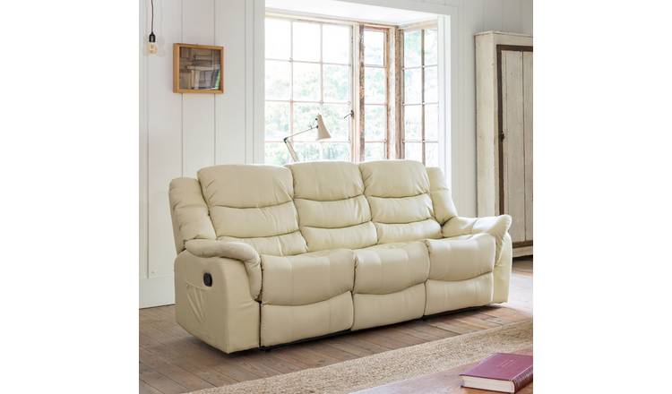 Artemis Home Almeira 3 Seat Recliner Sofa - Cream