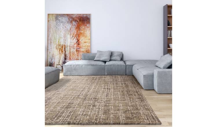 Mega Flooring Beige Modern Abstract Rug - 80 x 150cm