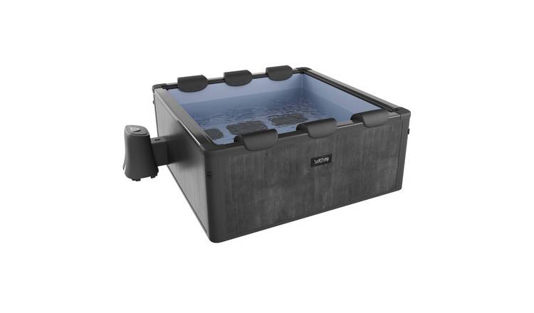 Wave Adriatic 6-Person Square Frame Hot Tub - Black Wood