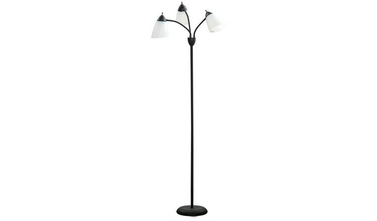HOMCOM Light Adjustable Steel Arc Floor Lamp - Black