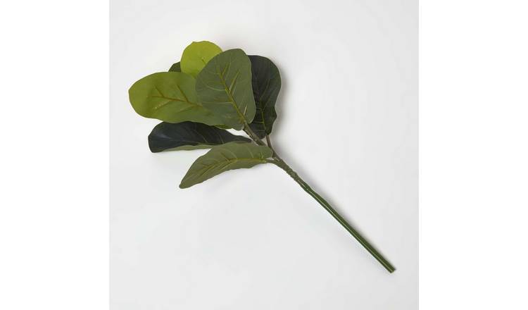 Homescapes Handcrafted Artificial Ficus Branch 46 cm - Green