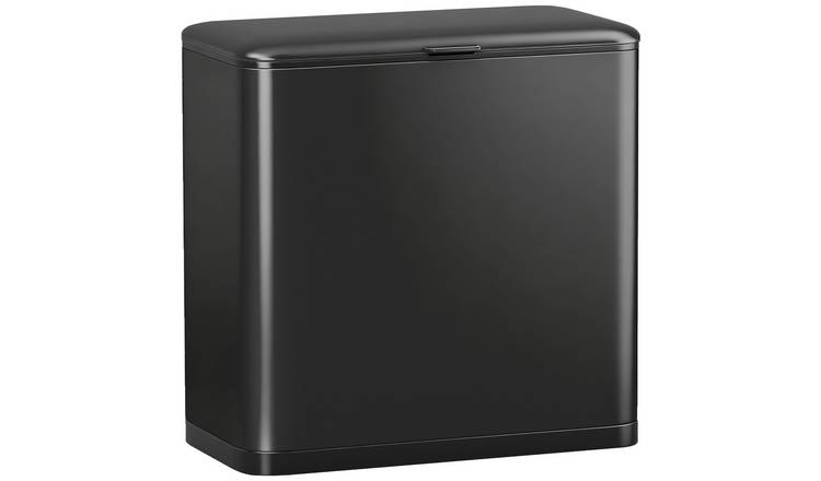 HOMCOM 8L Stainless Steel Hanging Kitchen Bin - Black