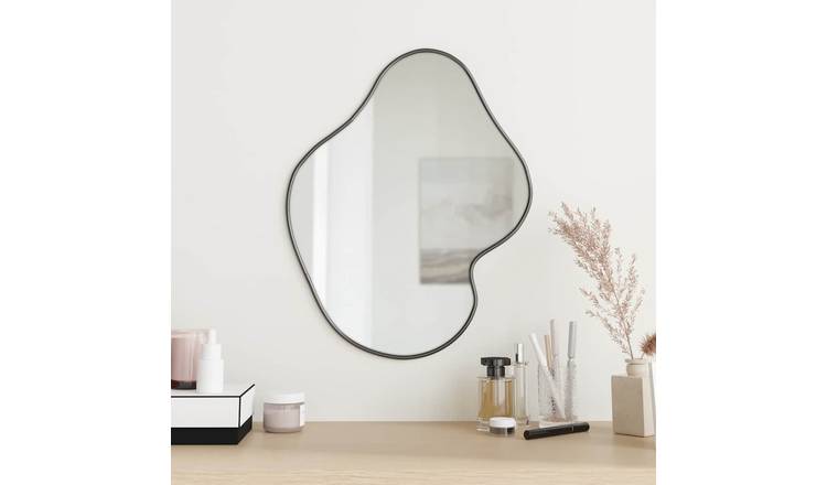 Walplus Glass Wall Mirror 4 mm Thick - Black - 50 x 40 cm