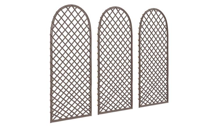 Outsunny Willow Dome Top Garden Trellis – Natural