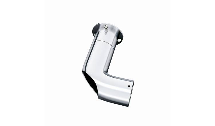 New Edge Blinds 28mm Silver Room Darkening Corner Bracket Pair for Curtain Poles