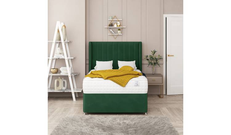Bed Choices Regent Small Double 2 Drawer 54" Headboard Divan Bed Set - Green