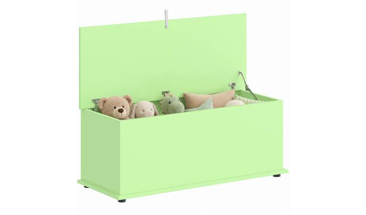HOMCOM Large 114L Storage Chest with Safety Hinged Lid - Green