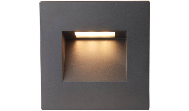 Loops Direct 8cm Polycarbonate Indirect LED Wall Light - Black