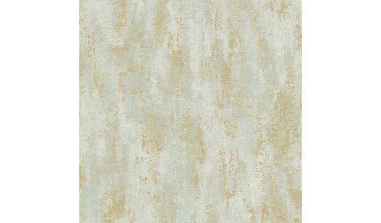 Grandeco Venetian Textured Distressed Concrete Stone Wallpaper - Green
