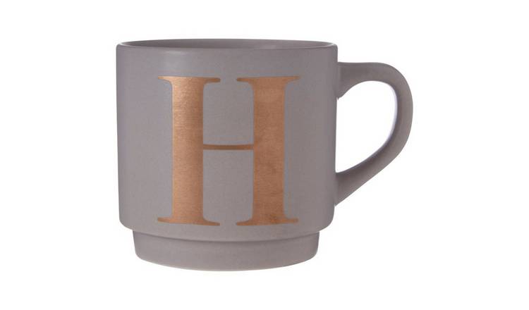 Orsina Signet H Monogram Mug – Grey