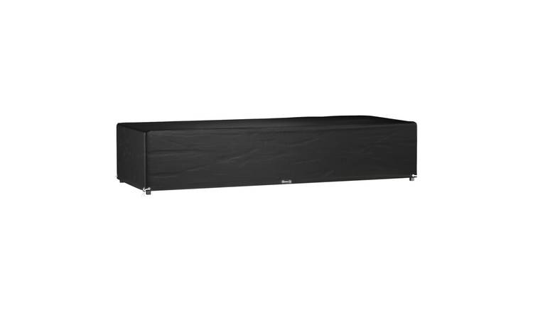 Walplus Polyethylene 12 Eyelets Sunlounger Cover - Black - 205 x 75 x 40 cm