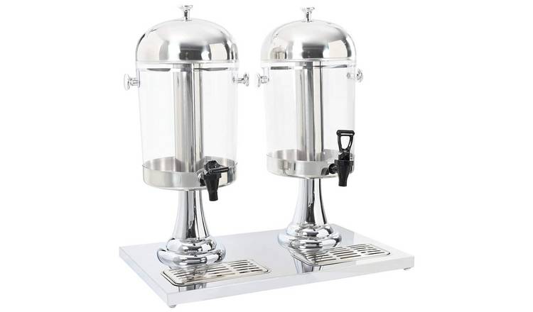 Walplus Stainless Steel Double Juice Dispenser 8 L - 56 x 35 x 57 cm