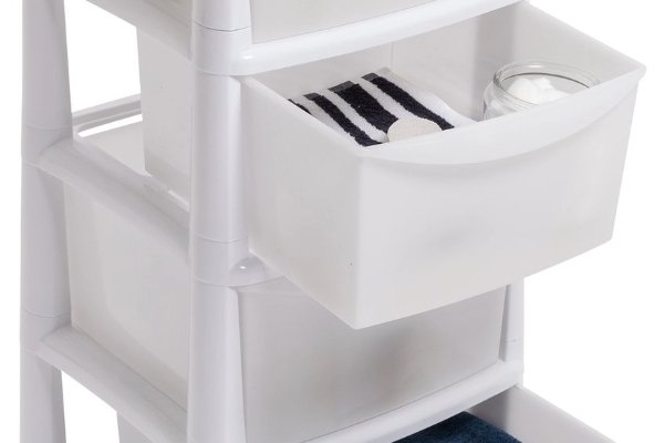 A grey set of drawers.