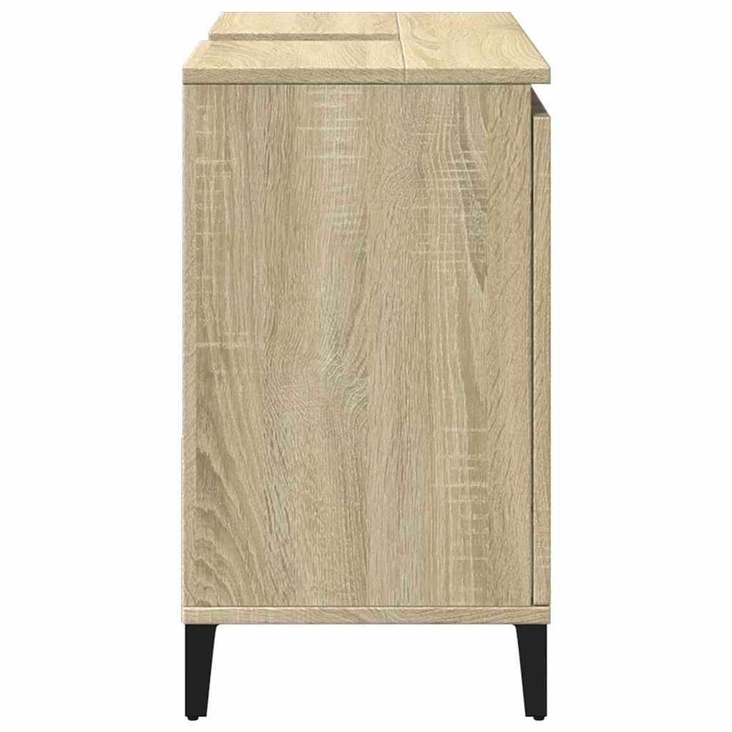 Walplus Engineered Wood Bathroom Cabinet - Sonoma Oak - 65 x 33 x 60 cm - Image 5
