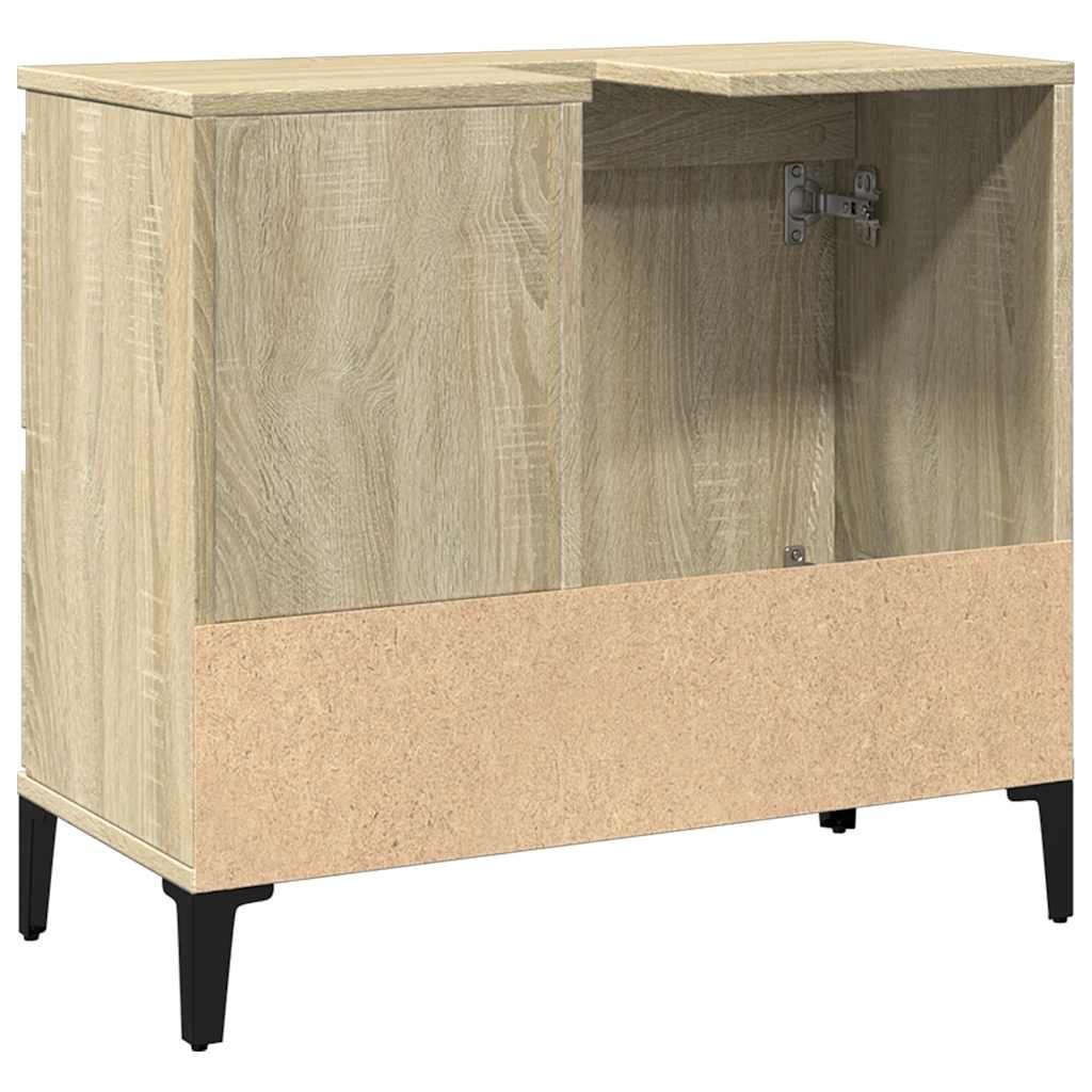 Walplus Engineered Wood Bathroom Cabinet - Sonoma Oak - 65 x 33 x 60 cm - Image 6