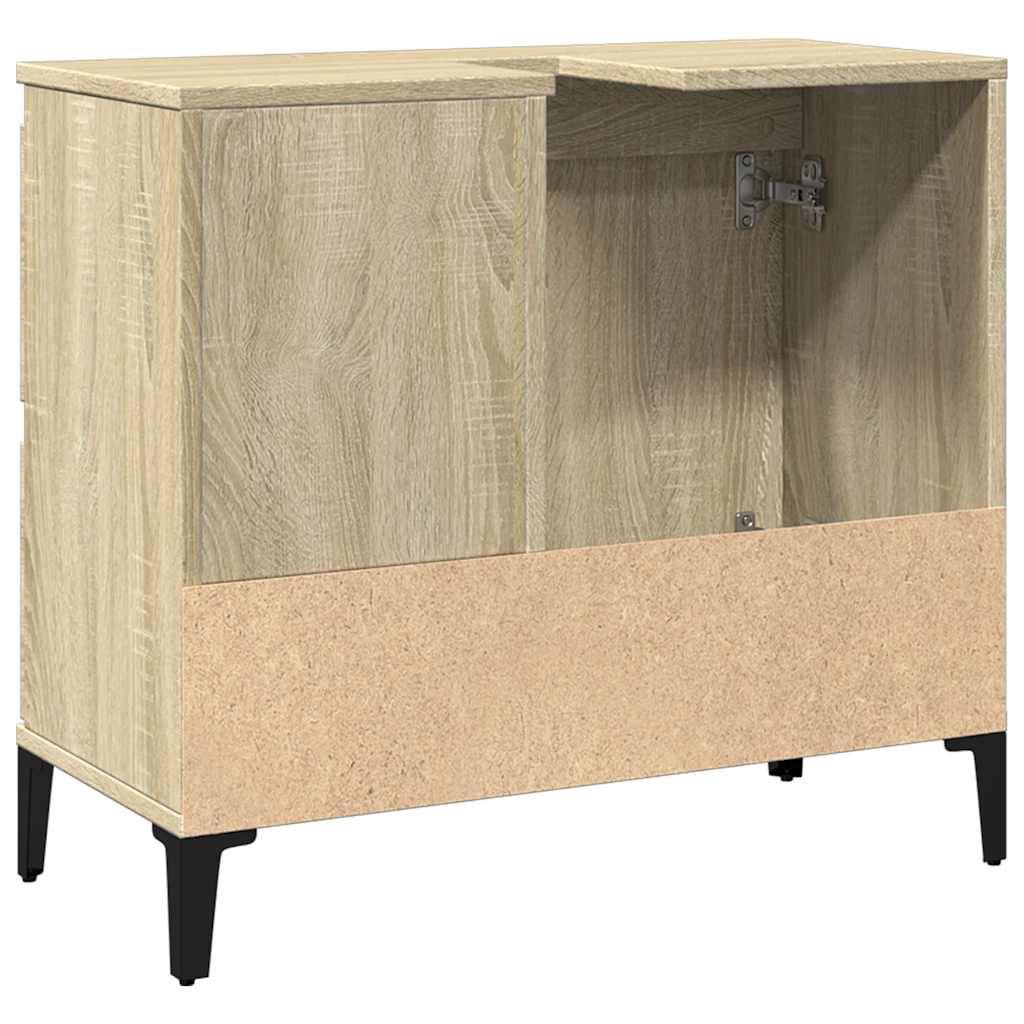 Walplus Engineered Wood Bathroom Cabinet - Sonoma Oak - 65 x 33 x 60 cm - Image 6