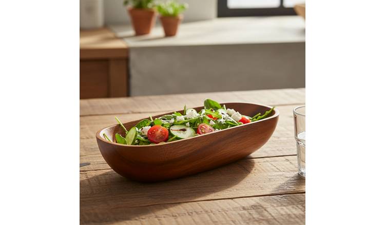 Orsina Acacia Wood Small Oval Dish - N/a