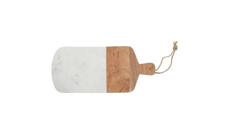 Orsina Monzaro Rectangular Marble and Acacia Wood Paddle Board