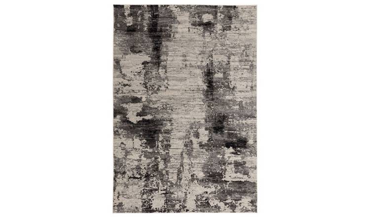 Mega Flooring Black Modern Abstract Rug - 160 x 230cm