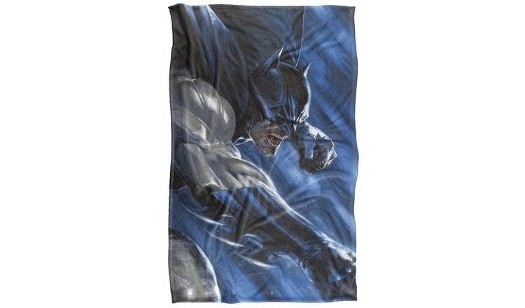 Batman Throwing Fists Printed Soft Touch Blanket - 147cm x 91cm