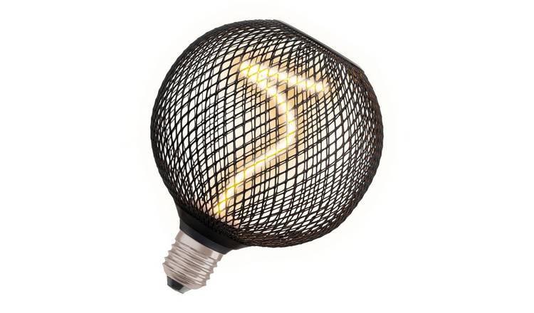 Osram Decor LED Spiral Filament Globe 125 DIM 3.5W 818 E27 Bulb - Black
