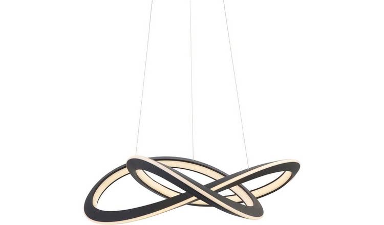 Loops Direct Silicone Hanging Ceiling Pendant Light - Black and White