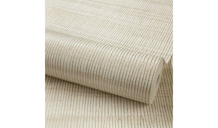 Grandeco Boutique Zebrano Metallic Wave Embossed Wallpaper - Beige