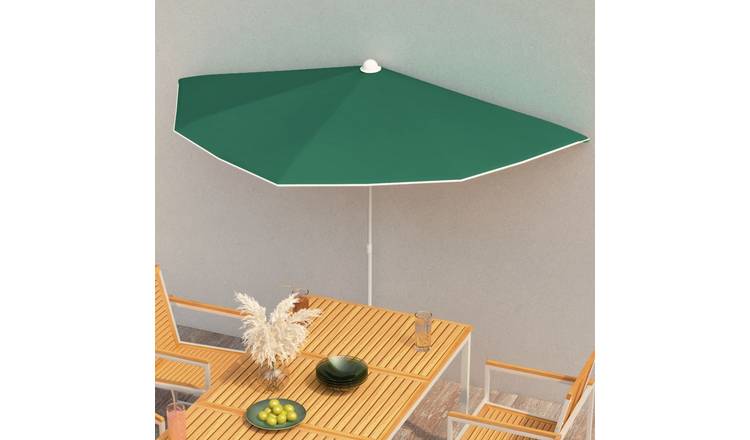 Walplus Polyester Garden Parasol - Green - 180 x 90 x 195 cm