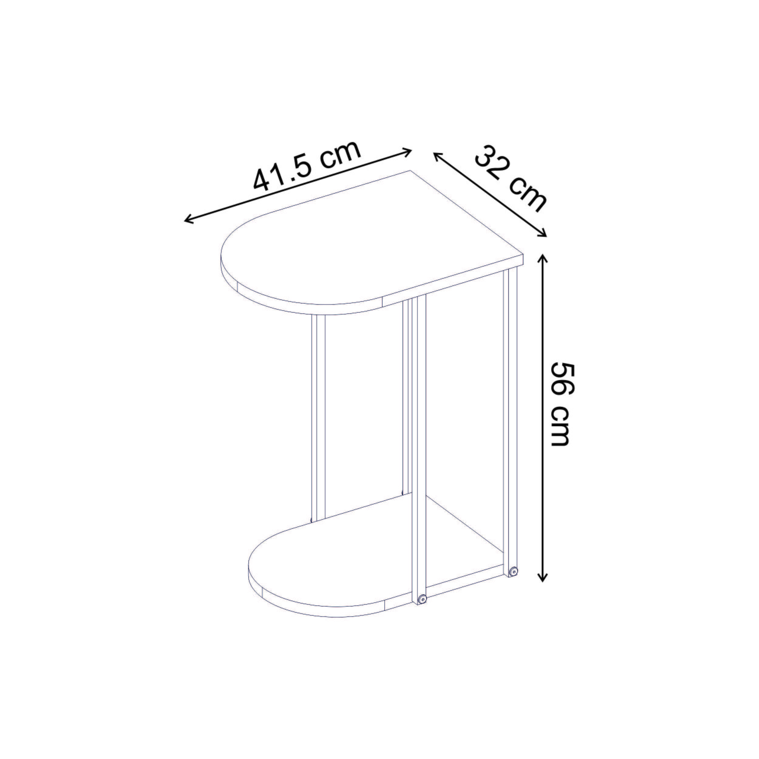 Decortie Roya Open Shelf Side Table - Oak Effect - Image 7