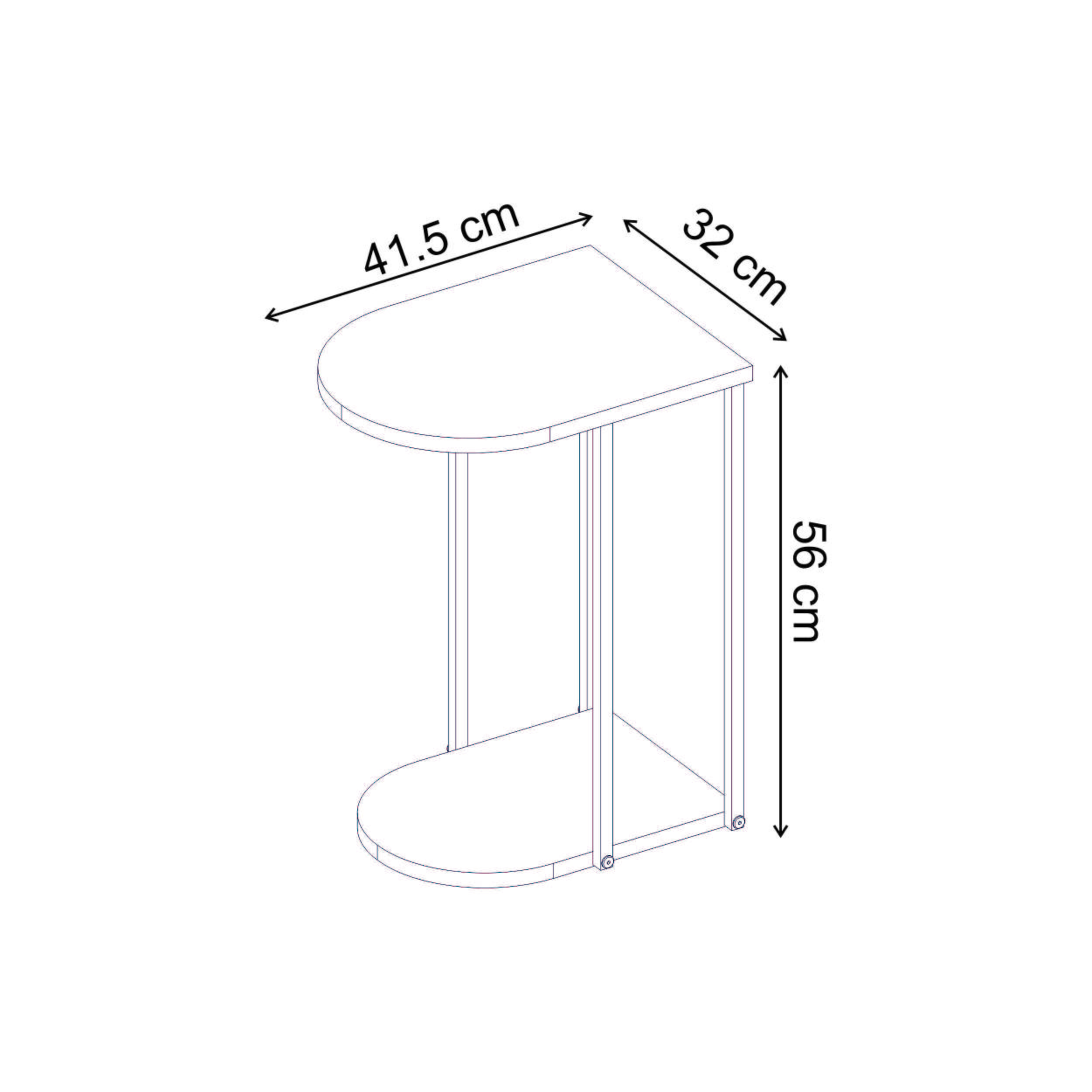 Decortie Roya Open Shelf Side Table - Oak Effect - Image 7