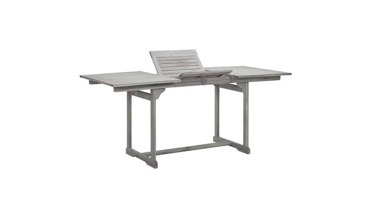 Walplus Solid Acacia Wood Garden Dining Table - Grey - 170 x 80 x 75 cm