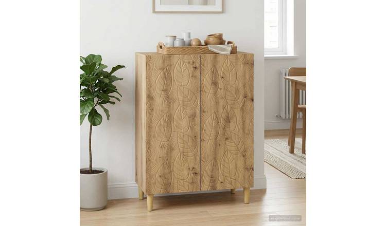 Walplus 2 Door Rectangular Sideboard - Artisan Oak - 66 x 34.5 x 90 cm