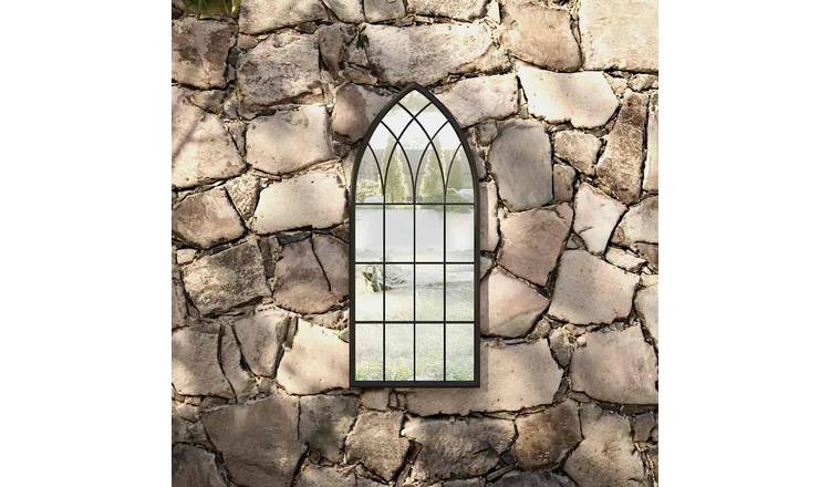Walplus Iron Garden Mirror - Black - 70 x 30 cm