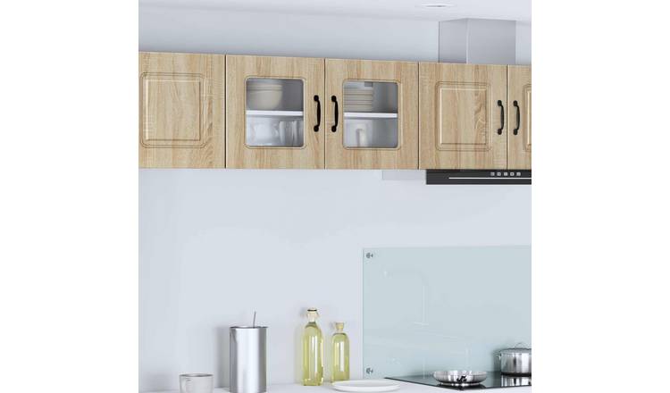 Walplus 2 Door Engineered Wood Storage Cabinet - Sonoma Oak - 80 x 31 x 40 cm