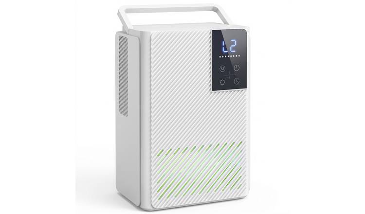 HOMCOM 2L Water reservoir Small Dehumidifier with RGB Mood Light - White