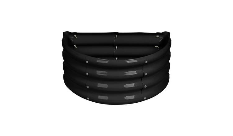 Harbour Housewares Semicircular Raised Garden Bed - 60cm x 30cm - Anthracite