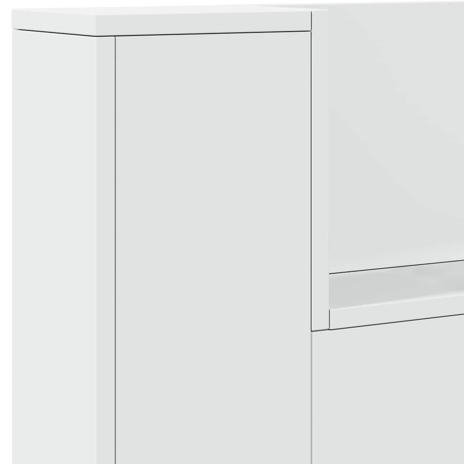 Walplus Engineered Wood LED Storage Headboard - White - 180 x 16.5 x 103.5 cm - Image 8